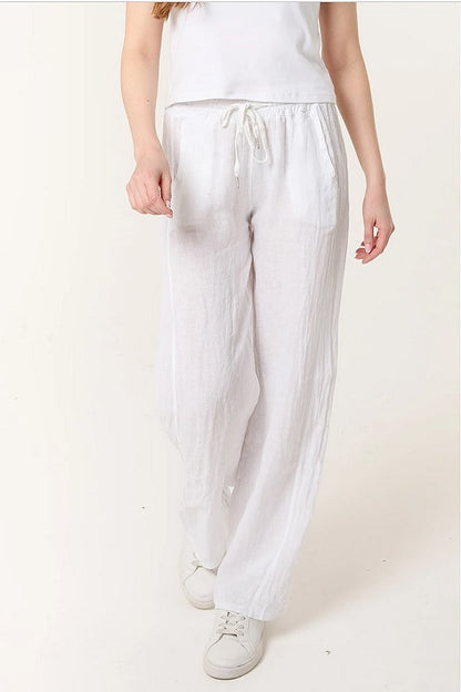 100% Pure Linen Trousers in 9 colours - made in Italy