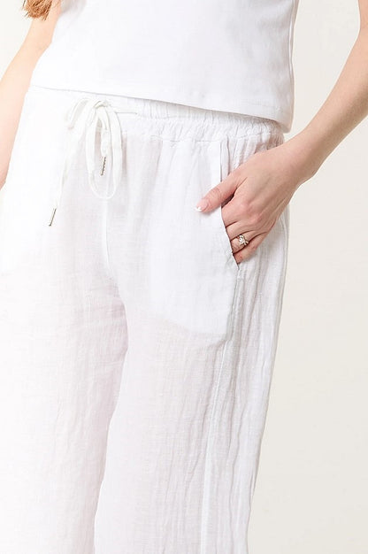 100% Pure Linen Trousers in 9 colours - made in Italy