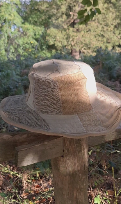 Beautiful Cream coloured Hemp & Cotton Unisex OUTBACK hat with a flexible, finished brim (Copy)