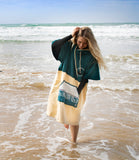 Wave Style Poncho PETROL At Sea