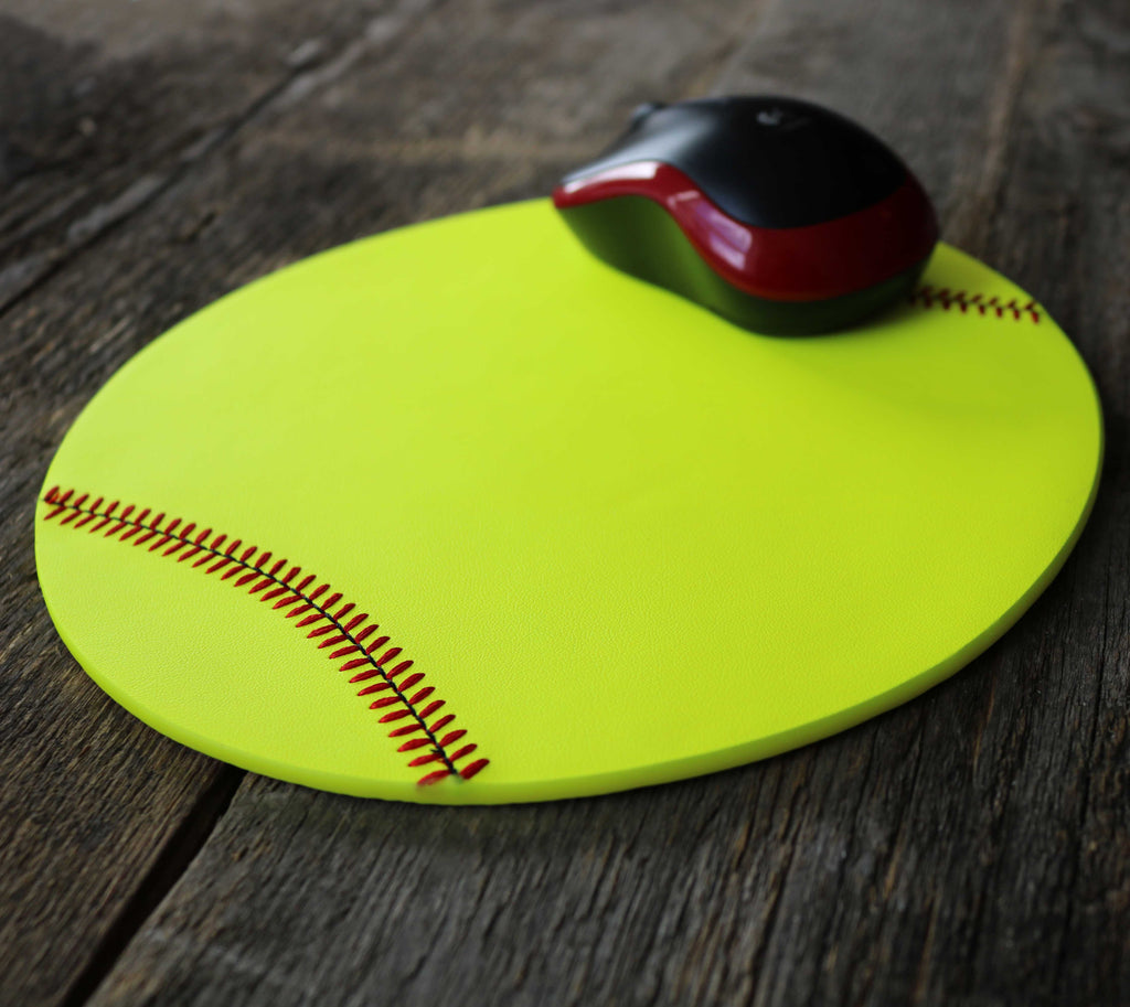Softball Mouse Mat Side View