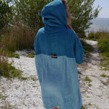 Wave Style Poncho AIR Back View Logo At The Beach