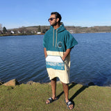 Wave Style Poncho PETROL At the Lake