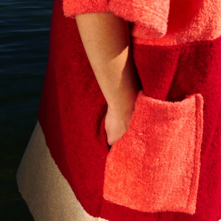 Wave Style Poncho SETA Pocket Warm Surf