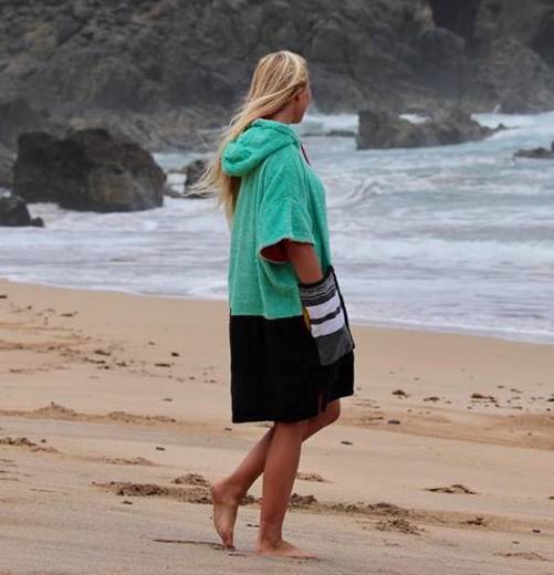 Wave Style Poncho DOS Back View Surf Wear