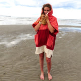 Wave Style Poncho SETA At the sea surfing day