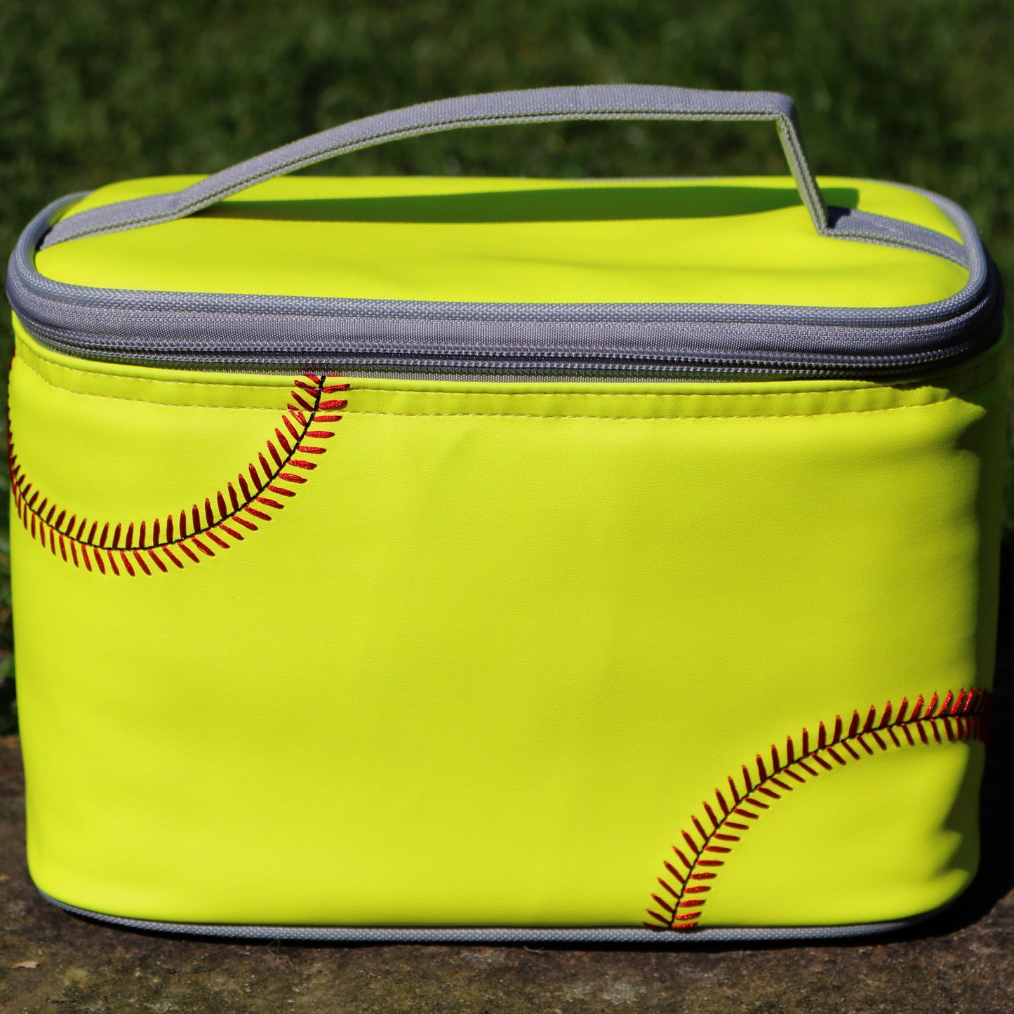 Softball Insulated Lunch Box Outside Front View
