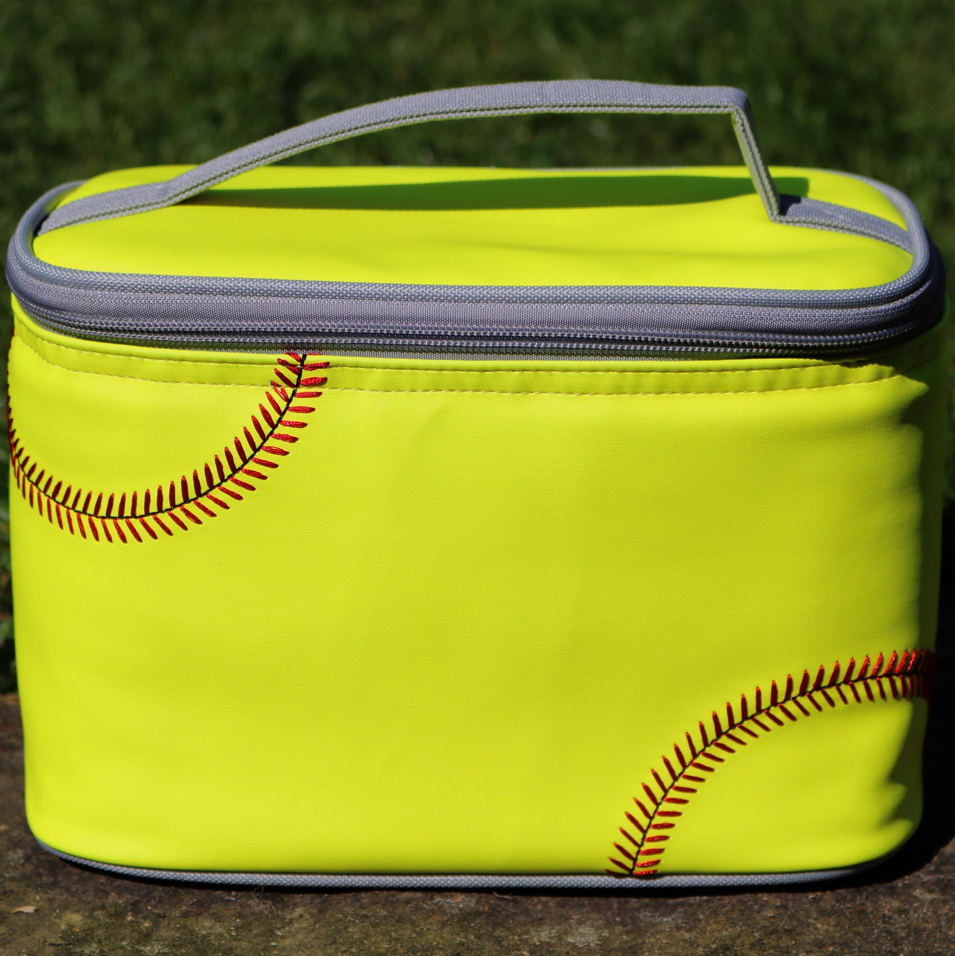 Softball Insulated Lunch Box Outside Front View