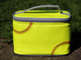 Softball Insulated Lunch Box Outside Front View