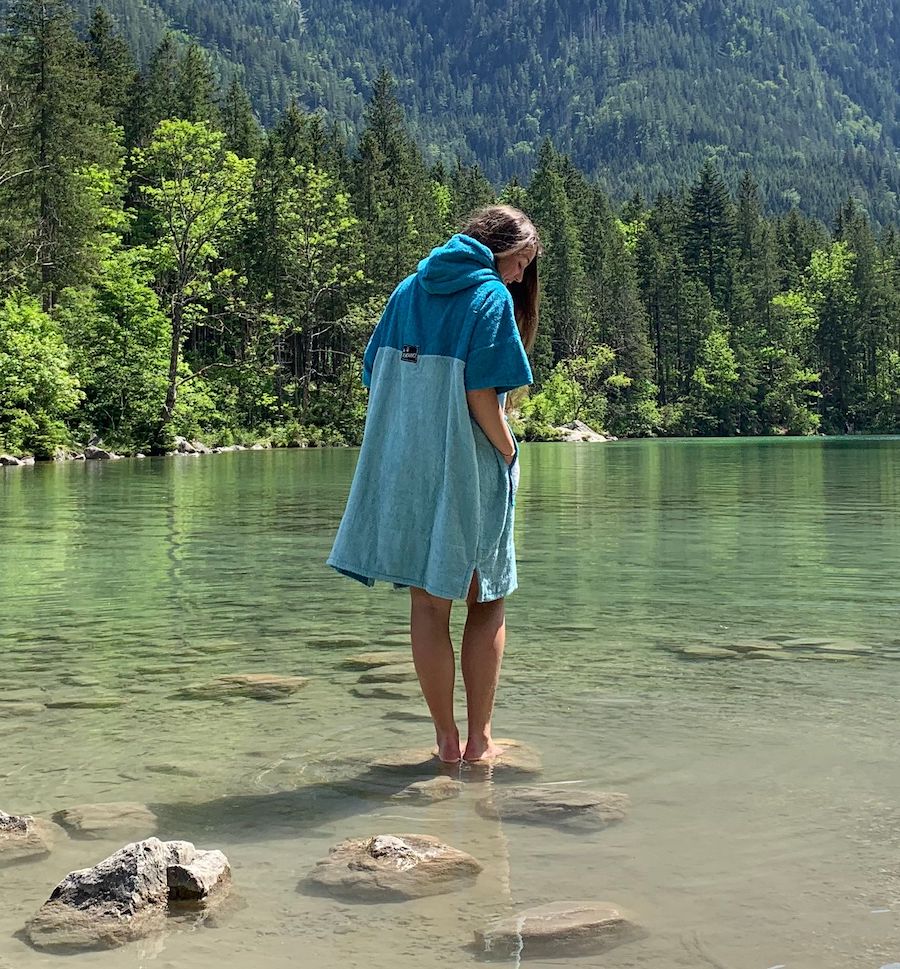 Wave Style Poncho AIR At The Lake Back View