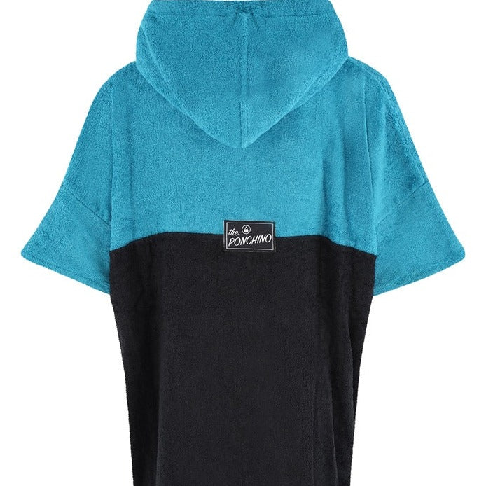Wave Style Poncho UNO Back View With Hood Down Soft warm