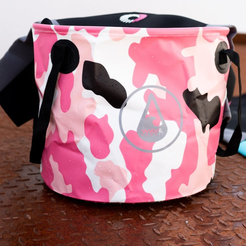 Beach Bucket PINK CAMO Front View