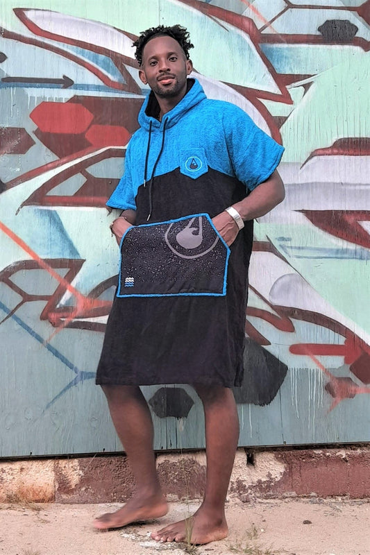 UNO Poncho and Changing Robe Hands In Pockets
