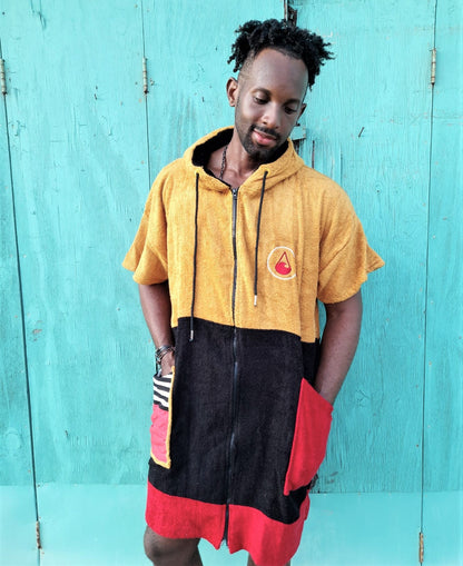 Wave Zip Poncho DUSTY
