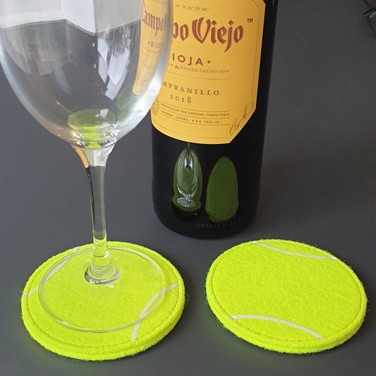 Tennis drinks Coaster - made from real Tennis ball material! Main Image