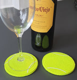 Tennis drinks Coaster - made from real Tennis ball material! Main Image