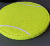 Tennis drinks Coaster - made from real Tennis ball material! Close Product View