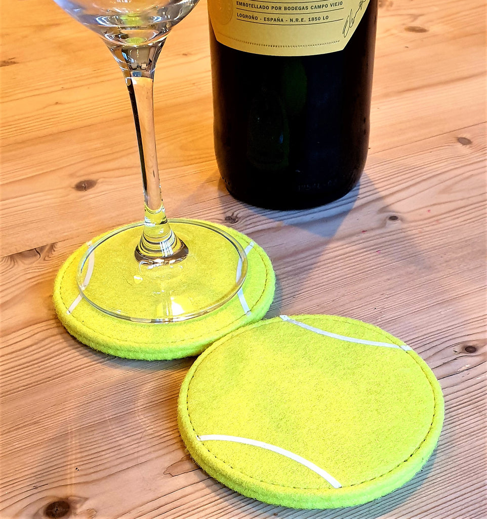 Tennis drinks Coaster - made from real Tennis ball material! Product Lifestyle Sports