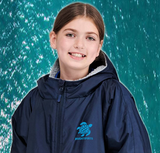 Kids Waterproof TORTUGA Poncho and Changing Robe with Sherpa fleece lining Girls sea & surf poncho