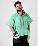 Wave Style Poncho DOS Male Model Hands In Pockets