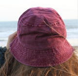 The VINTAGE BORDO Bucket hat back  | InventSports