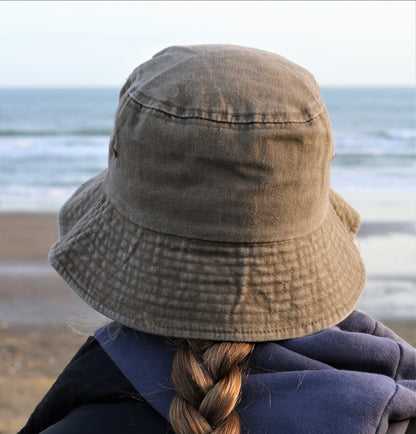 The LOST KHAKI vintage washed Bucket Hat back | InventSports