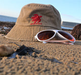 The LOST KHAKI vintage washed Bucket Hat pink sunglasses | InventSports