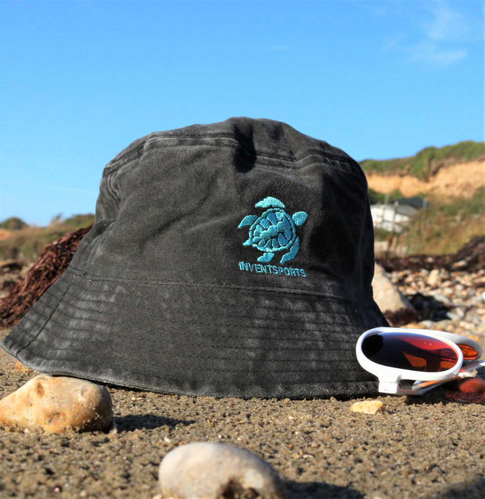 The SHADY GREY vintage washed Bucket Hat sand | InventSports