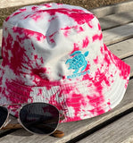 The FUSCHIA SHOCK Bucket Hat Logo With Sunglasses