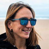 PENTIRE SLATE Sunglasses - Blue Mirror Lenses Woman Model