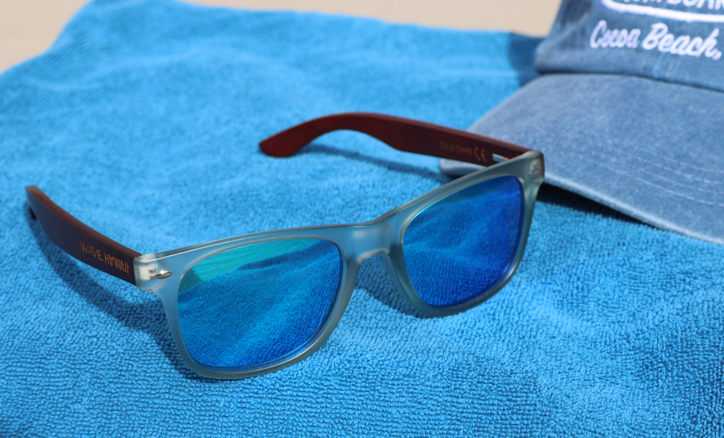 blue mirror sunglasses