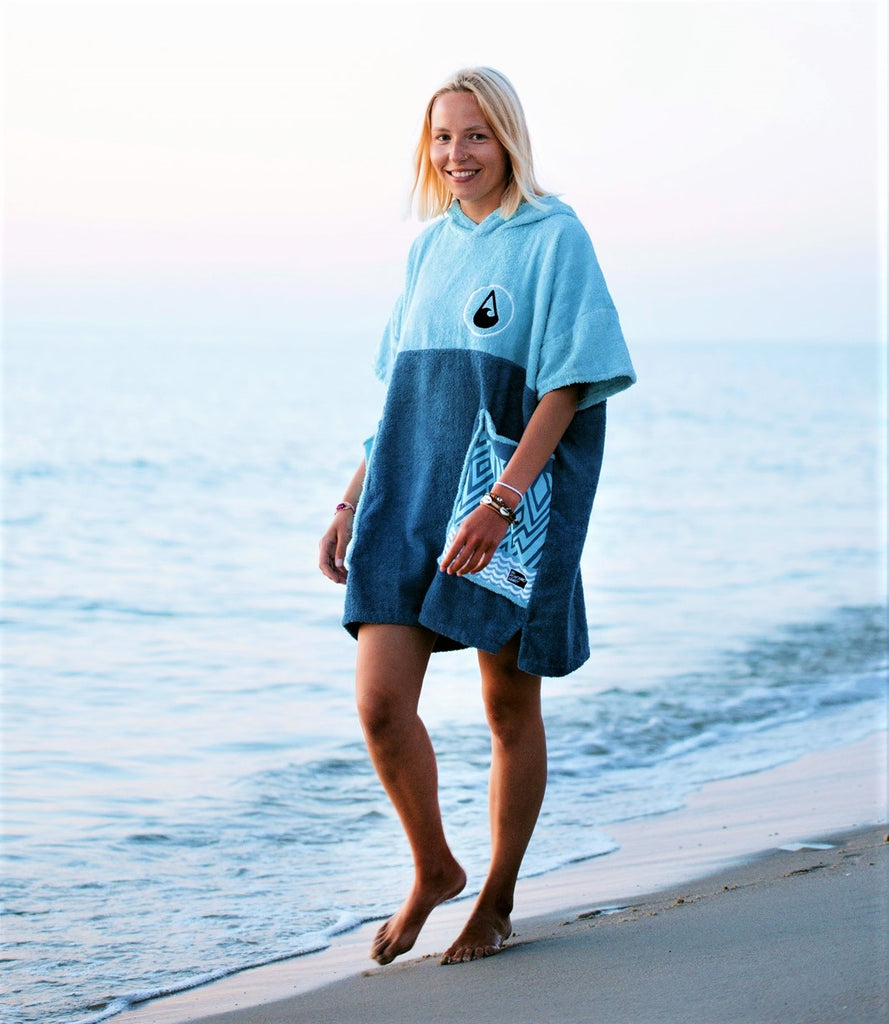 Wave Poncho MAXI Full Length View Happy Customer Surf Wear