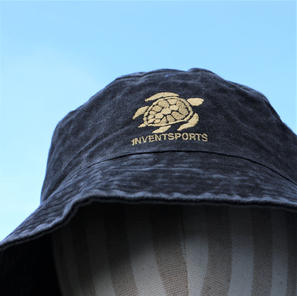 The SHADY GREY vintage washed Bucket Hat very close | InventSports