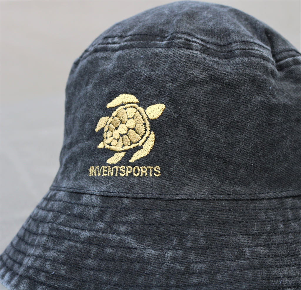 The SHADY GREY vintage washed Bucket Hat turtle | InventSports