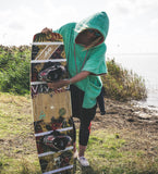 Wave Style Poncho DOS Surf Board, New Sunglasses & Hood Up