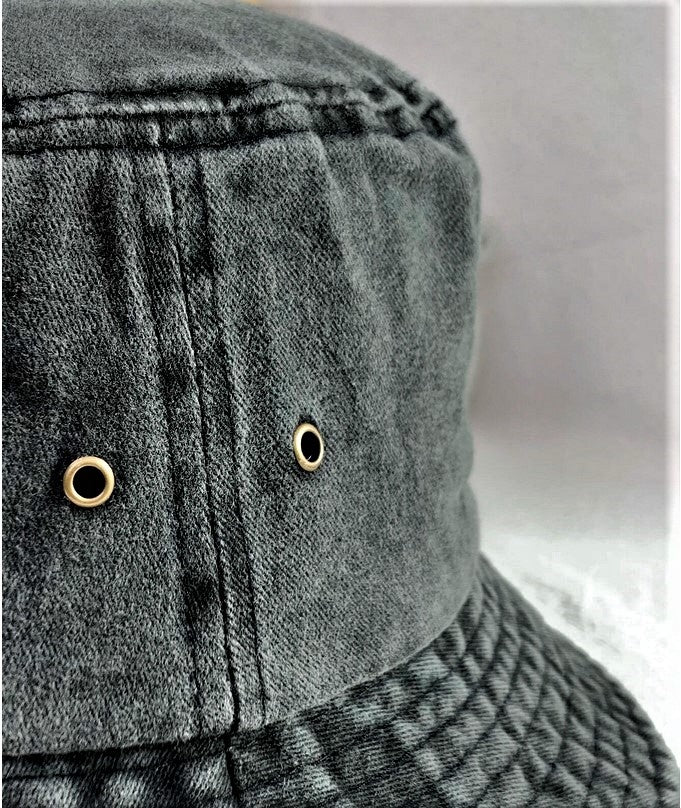 The SHADY GREY vintage washed Bucket Hat