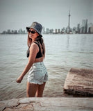 The SHADY GREY vintage washed Bucket Hat