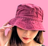 The VINTAGE BORDO vintage washed Bucket hat