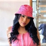 The SONIC PINK Bucket Hat On Model
