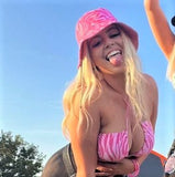 The SONIC PINK Bucket Hat Lifestyle