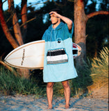 Wave Style Poncho AIR Male model with surf board