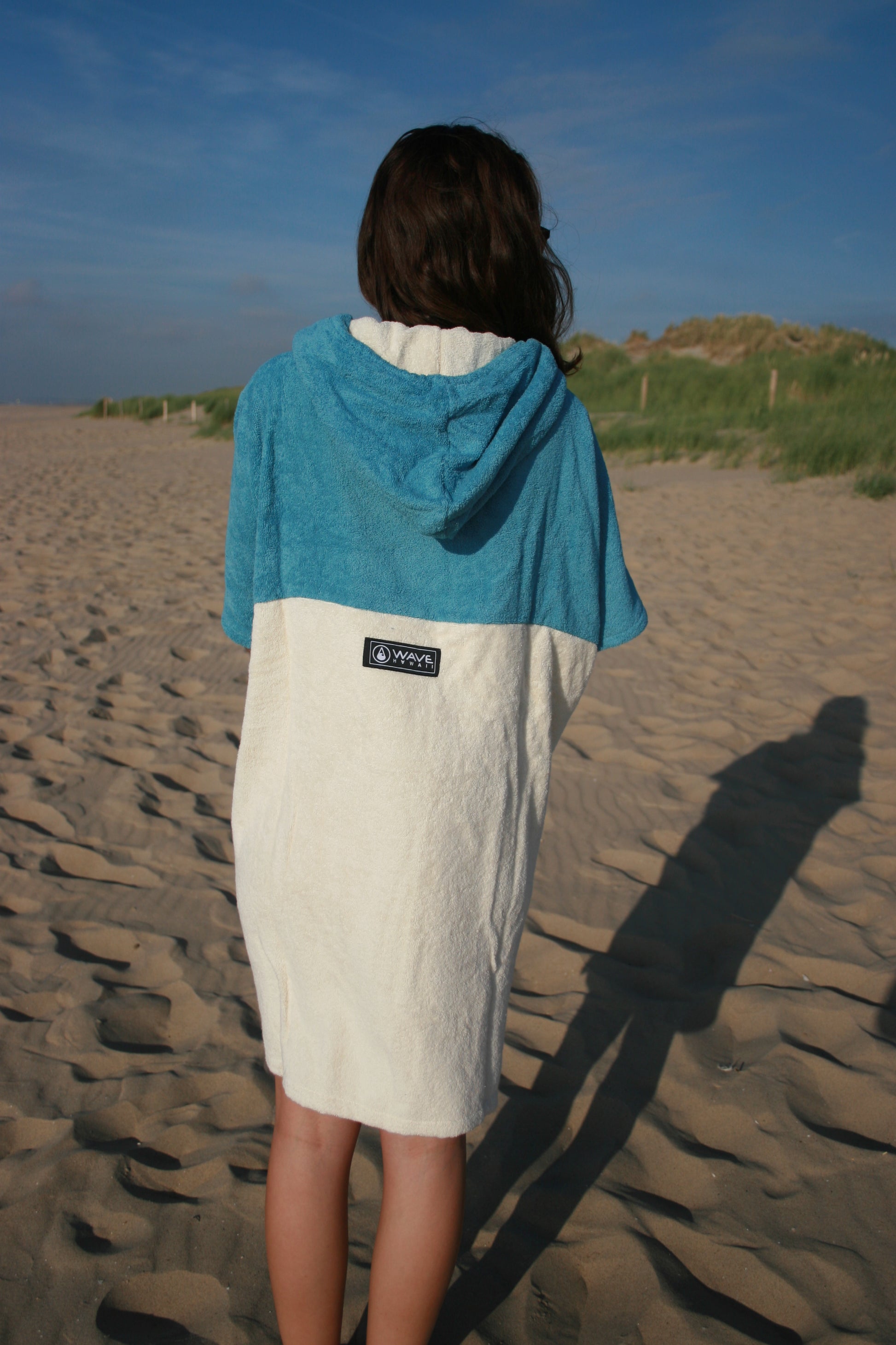 Wave Hawaii LAGOS Poncho Beach Wear Back View With Hood
