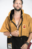 Wave Zip Poncho DUSTY Front View Unisex Poncho