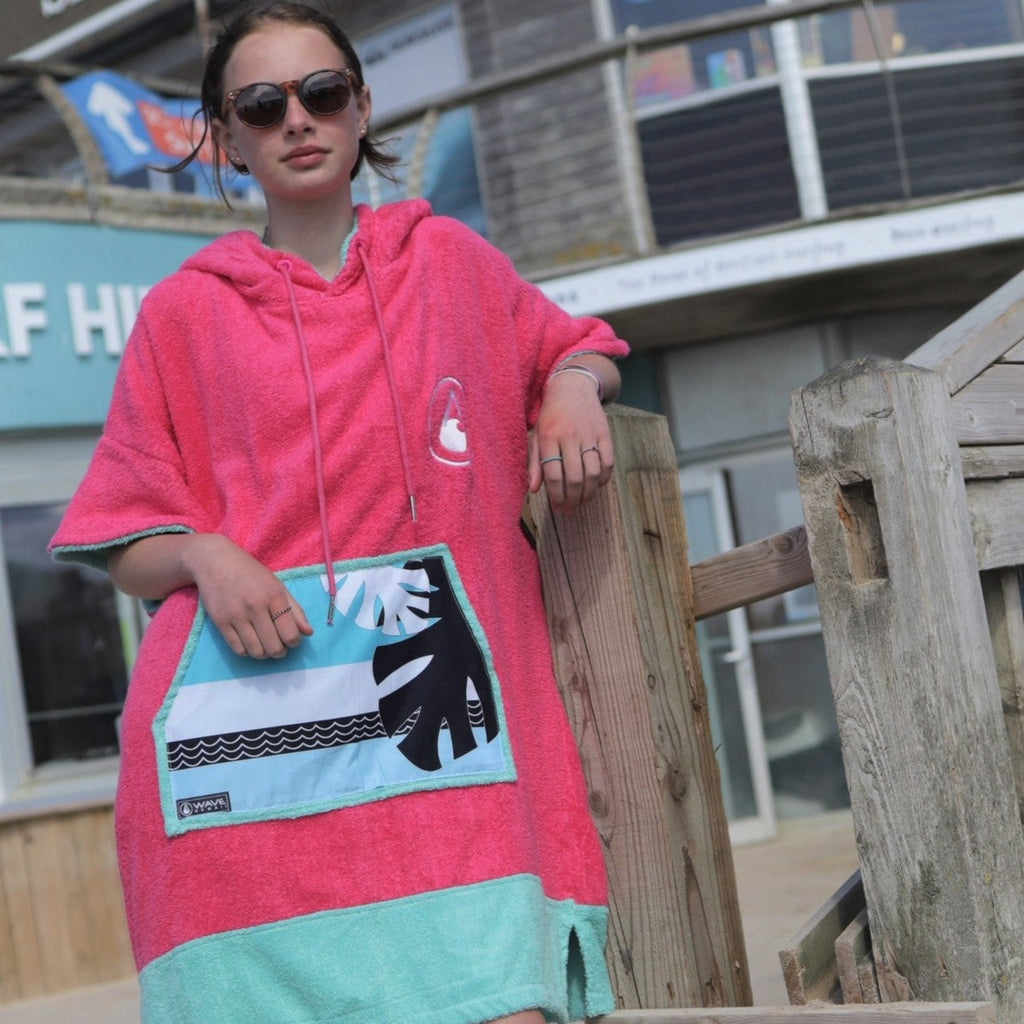 Wave Style Poncho PINK WAVE Main image