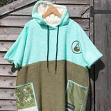 Agueda Poncho Hood Up Front View