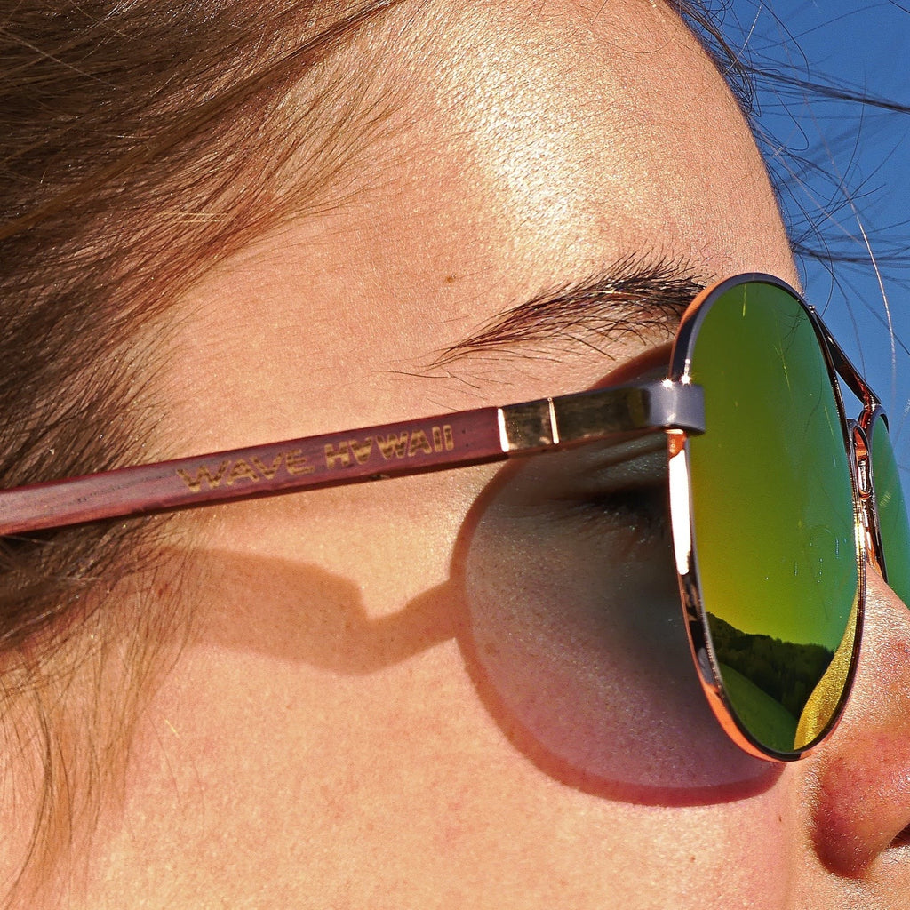 Polarised LOOKBACK Sunglasses Wave Hawaii Logo