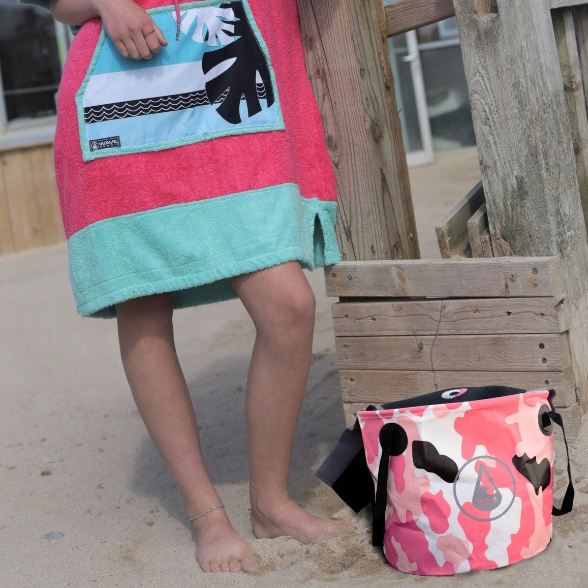 Beach Bucket PINK CAMO Size