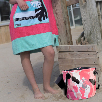 Beach Bucket PINK CAMO Size