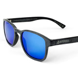 PENTIRE SLATE Sunglasses - Blue Mirror Lenses Side View Logo